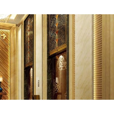 Etched Stainless Steel Reception Desk Cladding