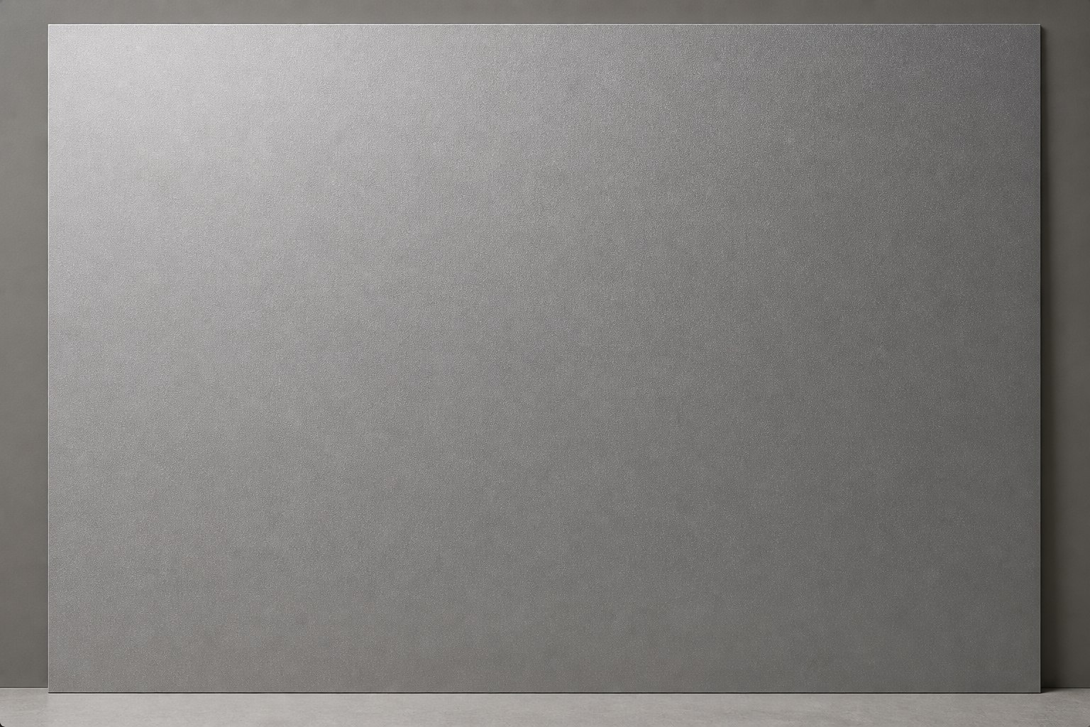 Bead-blasted stainless steel surface with a soft uniform matte texture