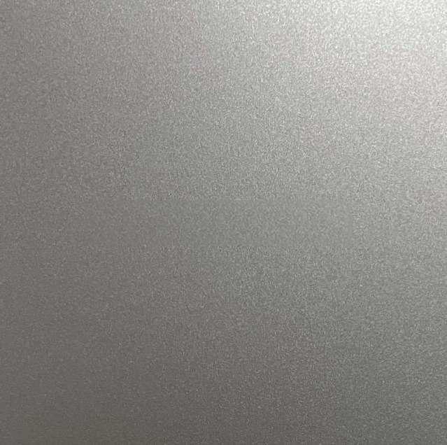 Bead-blasted stainless steel with a soft uniform matte surface