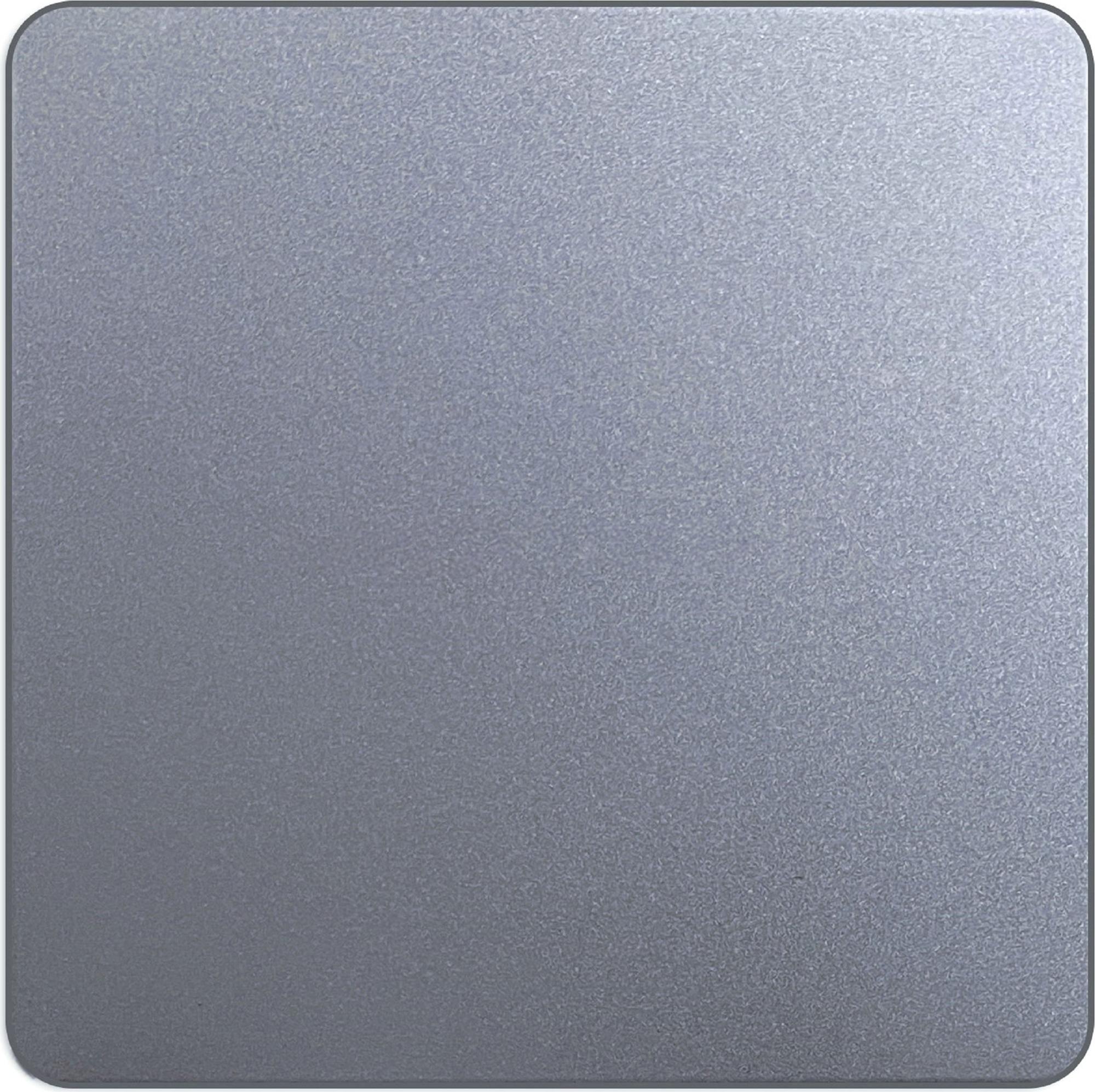 Natural bead-blasted stainless steel sample plate with a fine non-directional matte surface
