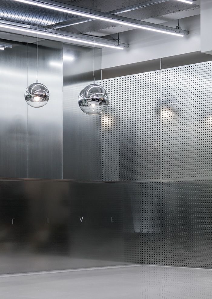 Interior components surfaced in stainless steel where the finish is seen and touched at close range