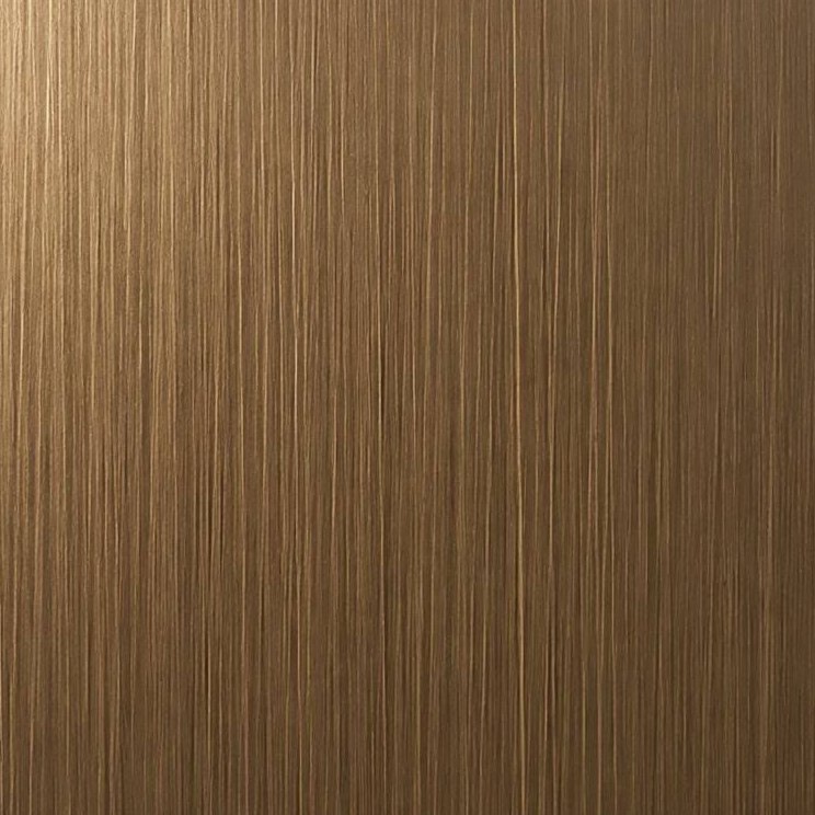 A warm yellow bronze hairline antique patina surface