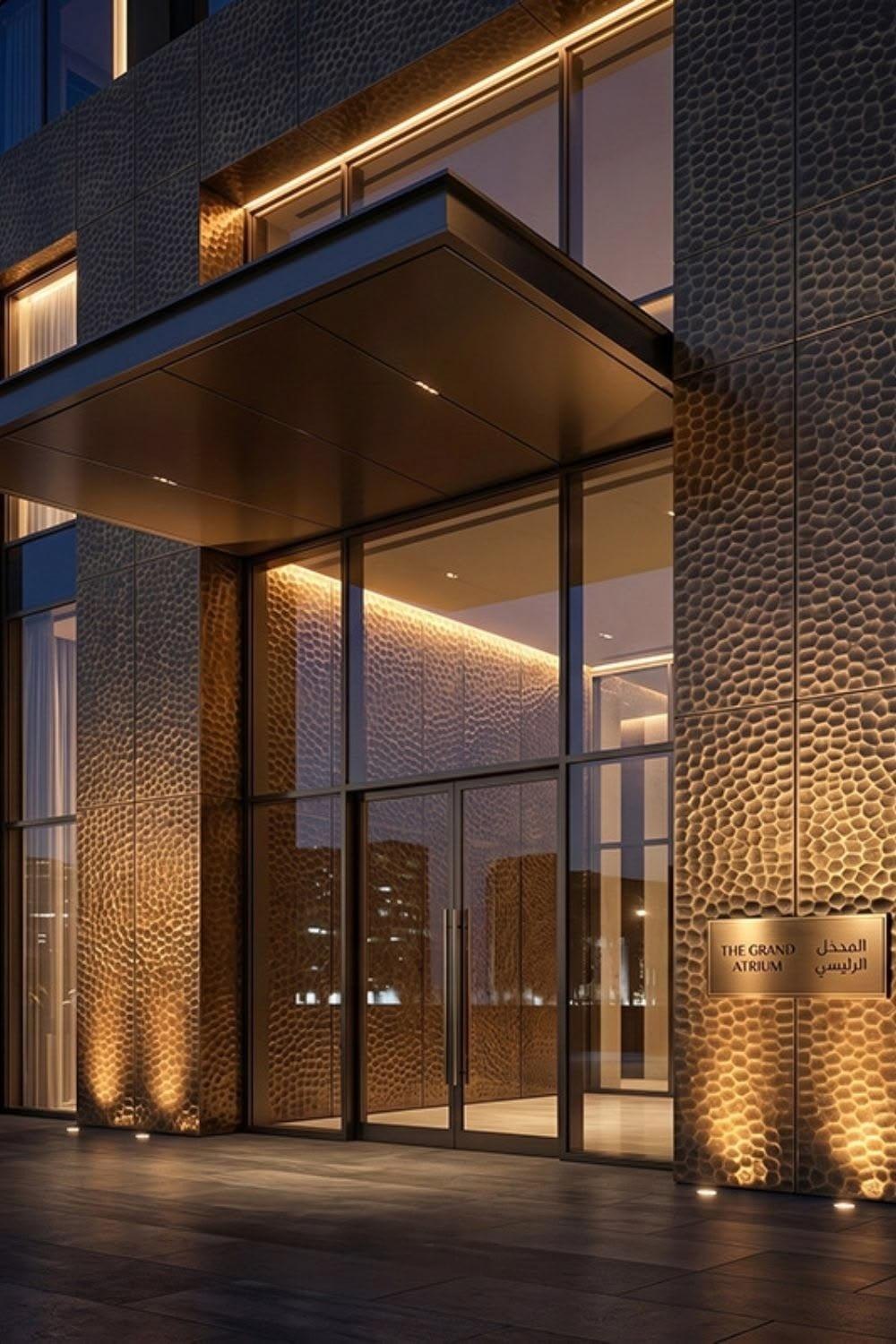 Warm integrated lighting revealing tonal variation and material depth