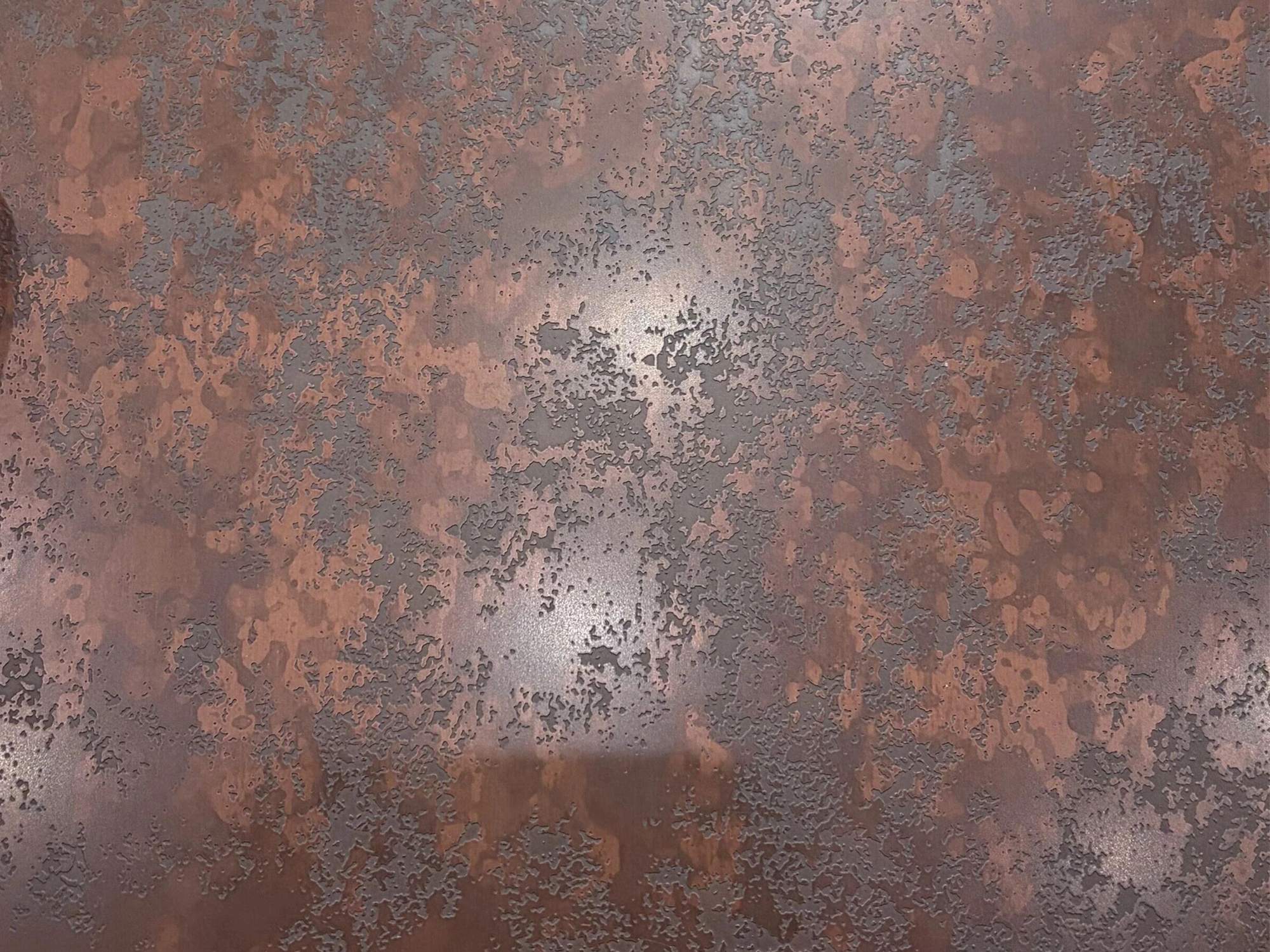Full sheet reading of the same antique patina surface