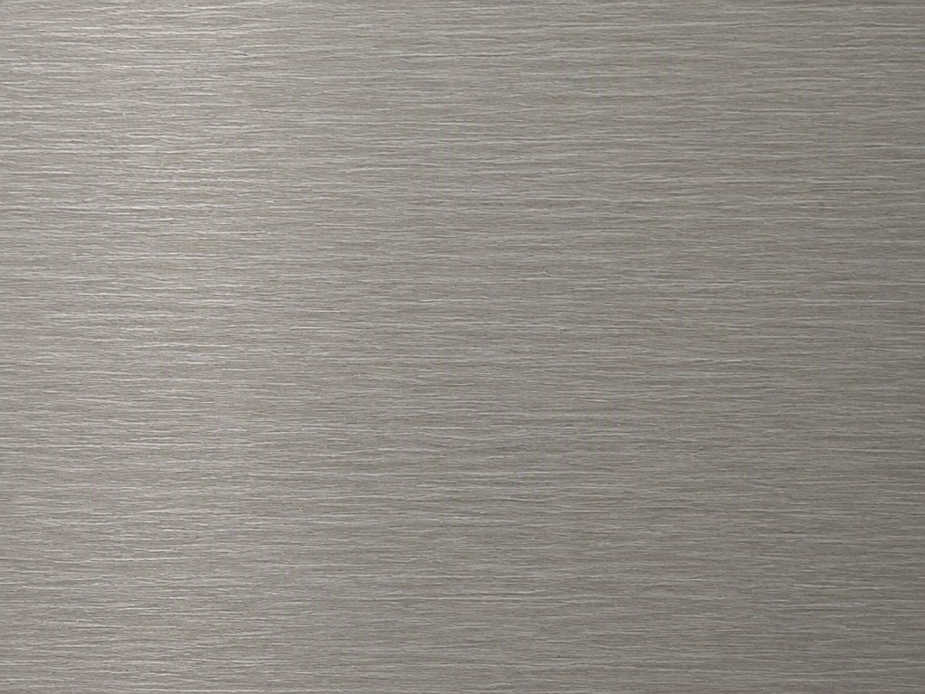 Close range view of the same brushed stainless steel surface after nano anti-fingerprint treatment