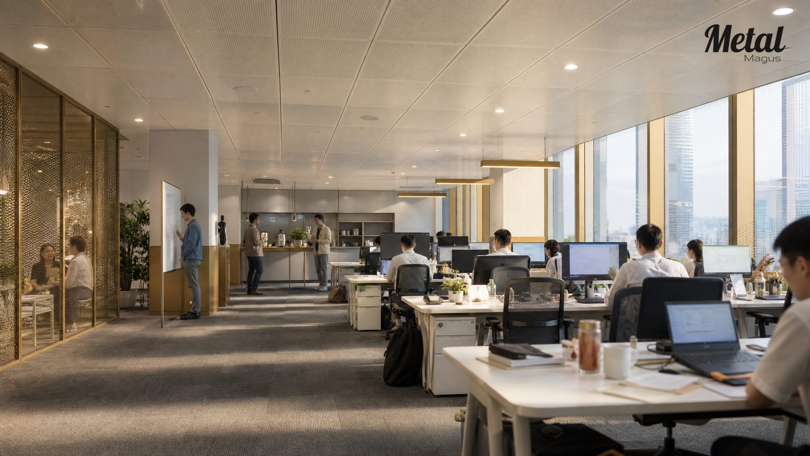 Typical office floor of the corporate headquarters
