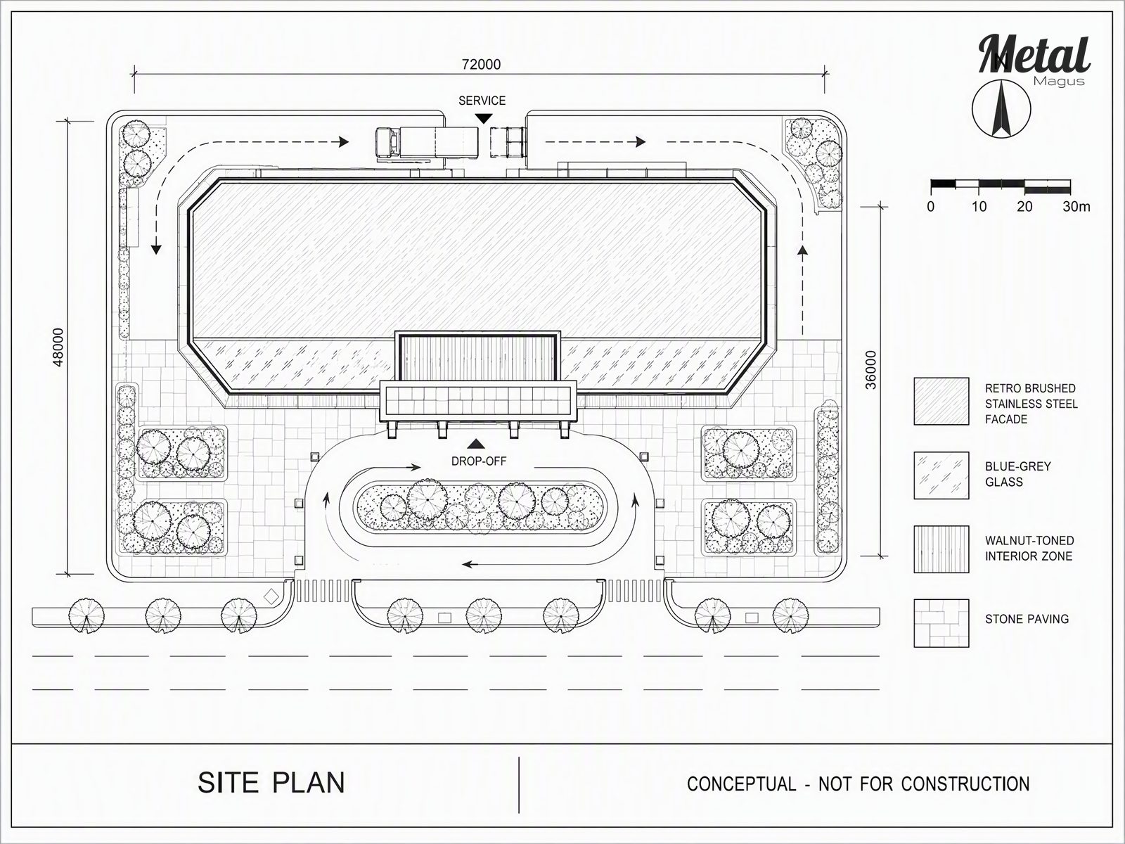 Site plan of the hotel
