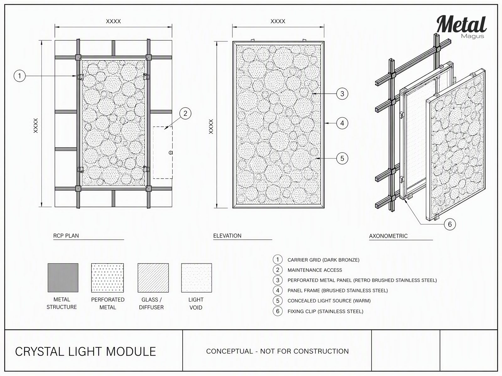 Detail of the lattice light ceiling module