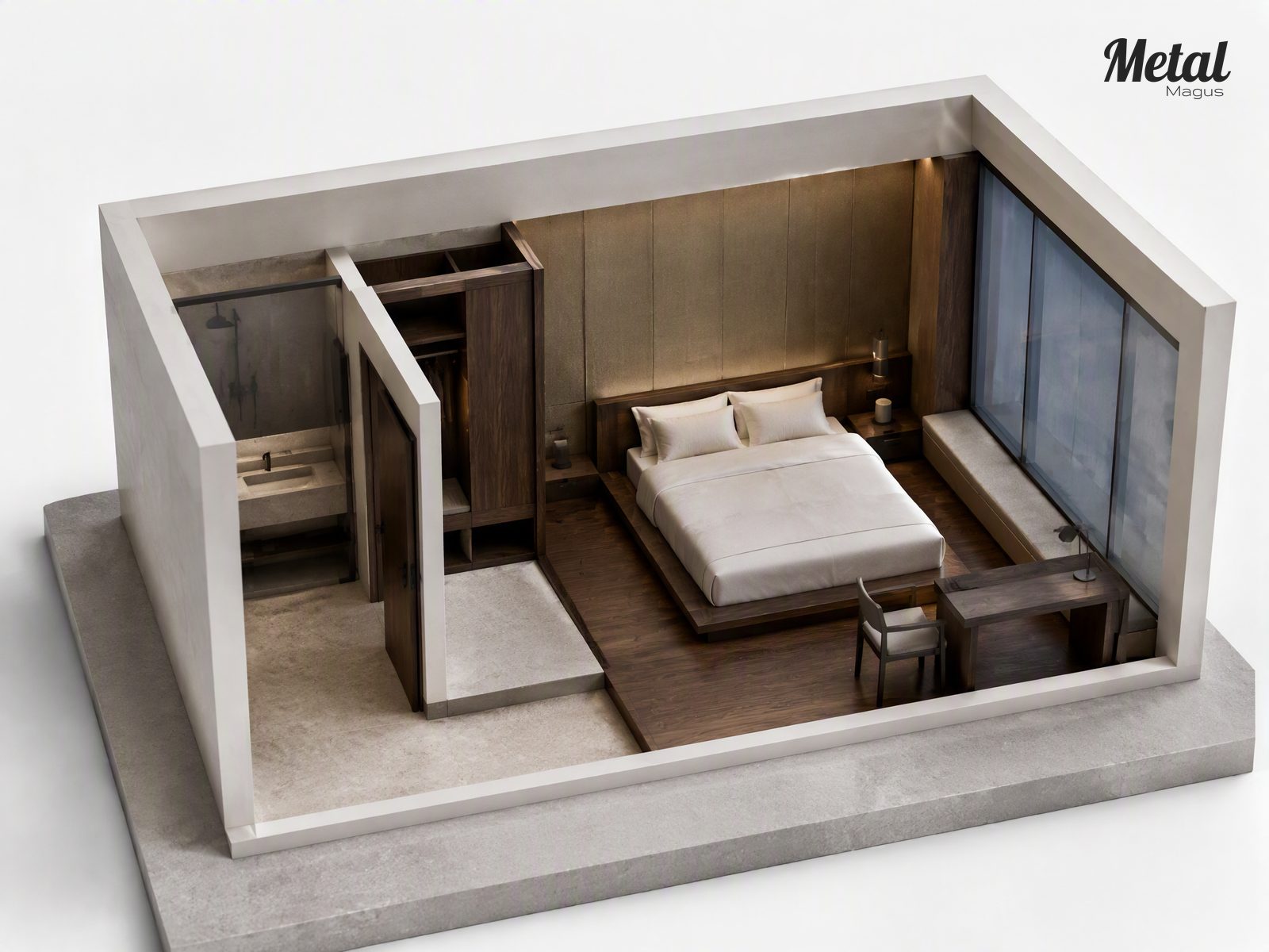 Model of the guestroom material module