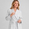 Women's Plaid Flannel Robe With Self-Tie Belt | Custom Sleepwear Manufacturer