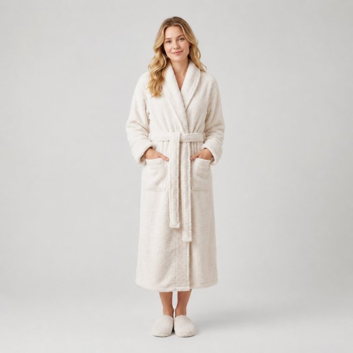 Women's Terry Towel Robe With Shawl Collar | Custom Spa & Sleepwear Manufacturer