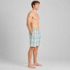 Aqua Plaid Cotton Pajama Shorts | Men's Sleepwear Supplier