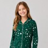 Green Star Print Kids' Cotton Pajama Set | OEM Sleepwear