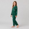 Green Star Print Kids' Cotton Pajama Set | OEM Sleepwear