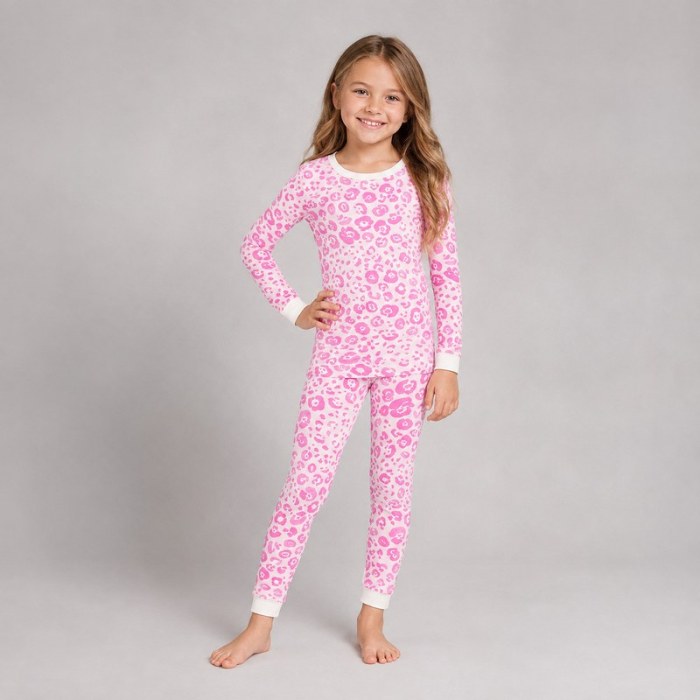 Pink Leopard Kids Loungewear Set | Private Label Sleepwear