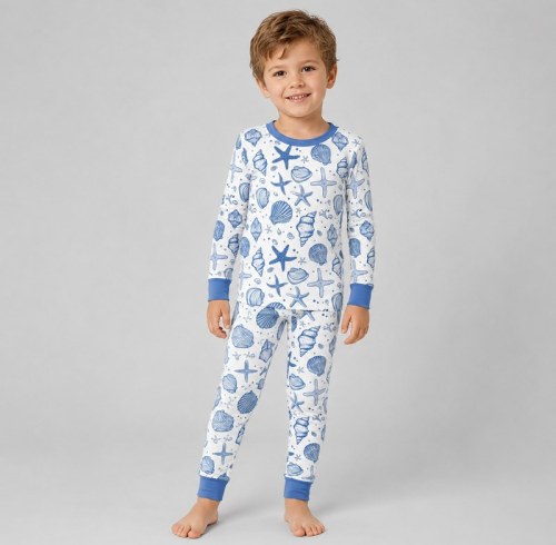 Ocean Print Boys Loungewear Set | Private Label Kids Sleepwear