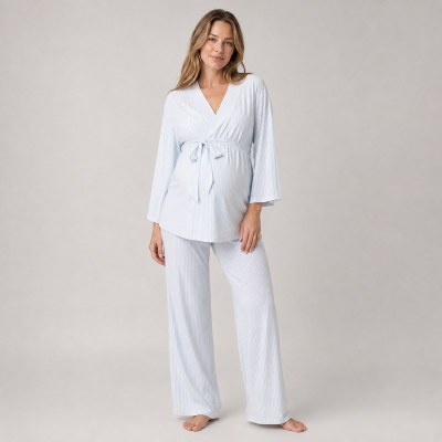3-Piece Cotton Maternity Pajama Set | Nursing Sleepwear Manufacturer