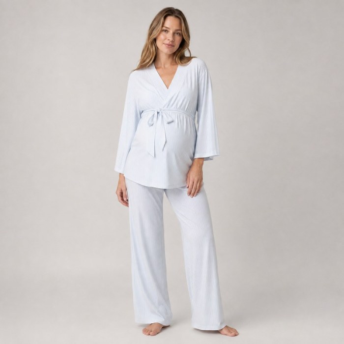 3-Piece Cotton Maternity Pajama Set | Nursing Sleepwear Manufacturer