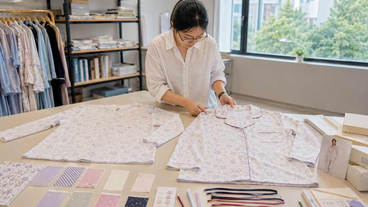 Simple and detailed pajama constructions compared for sewing complexity and manufacturing price