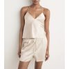 Beige Satin Camisole Pajama Set | Private Label Sleepwear Supplier