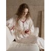 Cottagecore Floral Cotton Nightgown | Lace Ruffle Collar Sleep Dress