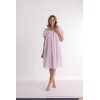 Nylon Tricot Short Nightgown Supplier | Solid Color Knee-Length Sleep Dress