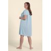 Nylon Tricot Short Nightgown Supplier | Solid Color Knee-Length Sleep Dress