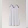 Lyocell Cotton Lace Nightdress Supplier | Grey Lace Trim Slip Dress