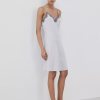 Lyocell Cotton Lace Nightdress Supplier | Grey Lace Trim Slip Dress