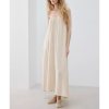 Cotton Gauze Cami Nightgown Supplier | Double Gauze Back Tie Slip Dress