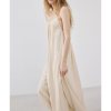 Cotton Gauze Cami Nightgown Supplier | Double Gauze Back Tie Slip Dress
