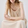 Cotton Gauze Cami Nightgown Supplier | Double Gauze Back Tie Slip Dress