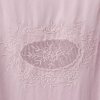 Pink Cotton Slip Nightgown Supplier | Embroidered Lace Yoke Midi Sleep Dress