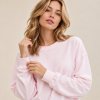 Pink Oversized Long Sleeve Sweatshirt Supplier | Women's Lounge Top Manufacturer