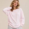 Pink Oversized Long Sleeve Sweatshirt Supplier | Women's Lounge Top Manufacturer