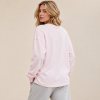 Pink Oversized Long Sleeve Sweatshirt Supplier | Women's Lounge Top Manufacturer