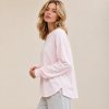 Pink Oversized Long Sleeve Sweatshirt Supplier | Women's Lounge Top Manufacturer