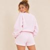 Cropped Crewneck Sweatshirt Shorts Set Supplier | Ribbed Lounge Set Manufacturer