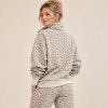 Leopard Print Half Zip Hoodie Jogger Set Supplier | Women's Loungewear Manufacturer