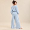 Off Shoulder Wide Leg Knit Lounge Set Supplier | Women's Knit Loungewear Manufacturer