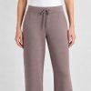 Mauve Wide Leg Drawstring Knit Pants Supplier | Women's Lounge Pants Manufacturer
