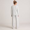 Brushed Knit Long Sleeve Lounge Set Supplier | Two Tone Women's Knit Loungewear Manufacturer