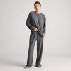 Brushed Knit Long Sleeve Lounge Set Supplier | Two Tone Women's Knit Loungewear Manufacturer