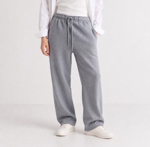 Heather Grey Straight Leg Drawstring Sweatpants Supplier | Women's Lounge Pants Manufacturer