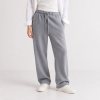 Heather Grey Straight Leg Drawstring Sweatpants Supplier | Women's Lounge Pants Manufacturer