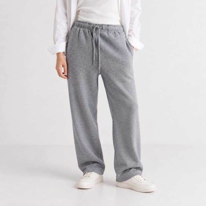 Heather Grey Straight Leg Drawstring Sweatpants Supplier | Women's Lounge Pants Manufacturer