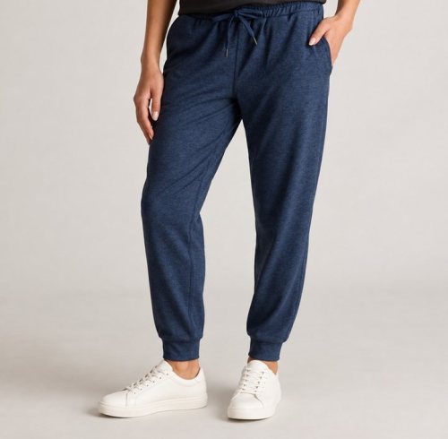 Navy Tapered Jogger Sweatpants Supplier | Women's Cuffed Lounge Joggers Manufacturer
