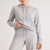 Light Grey Hoodie and Wide Leg Pants Set Supplier | Women's Hoodie Lounge Set Manufacturer
