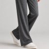 Charcoal Wide Leg Drawstring Sweatpants Supplier | Women's Lounge Pants Manufacturer