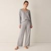 Ribbed Henley Knit Lounge Set Supplier | Two Tone Women's Rib Knit Loungewear Manufacturer
